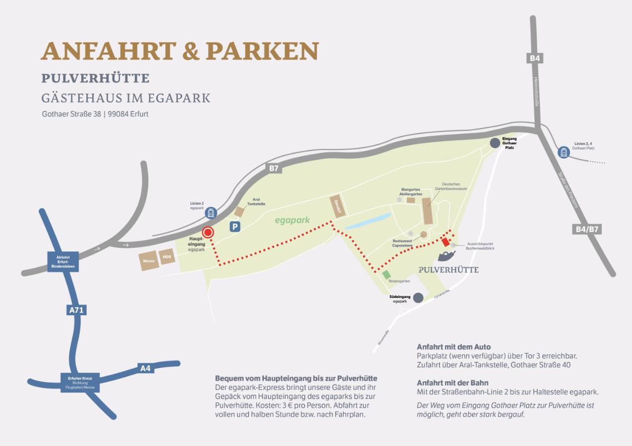 Pulverhuette Gaestehaus Im Egapark - Ein Projekt Der Lebenshilfe Erfurt Service Ggmbh Exterior foto